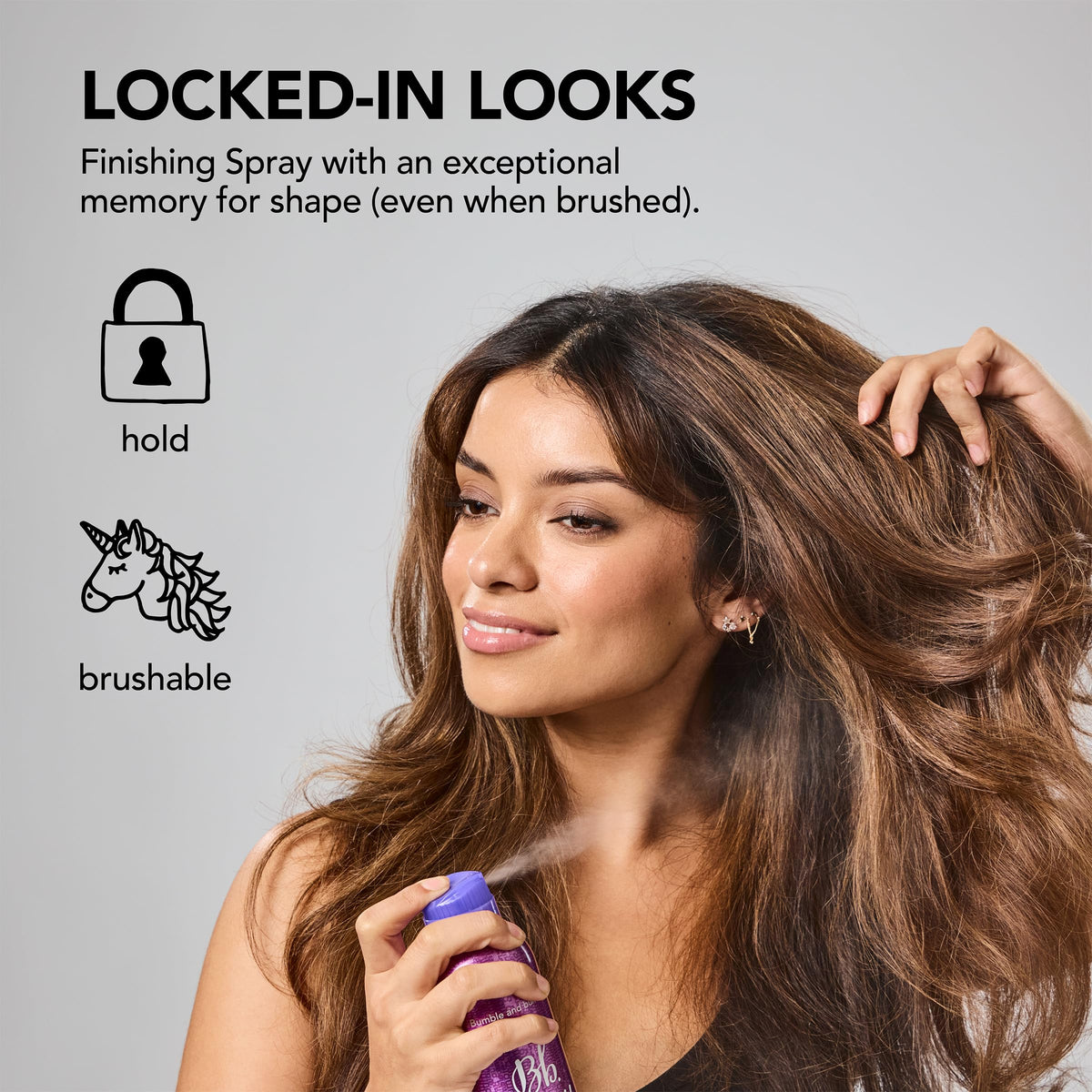 Bumble and bumble can on dresser conveying polished daily styling convenience