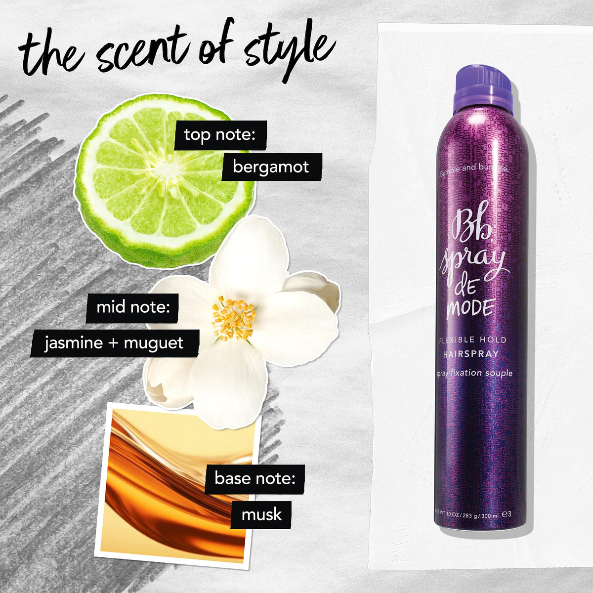 Bumble and bumble being sprayed on curly hair to preserve shape and reduce frizz