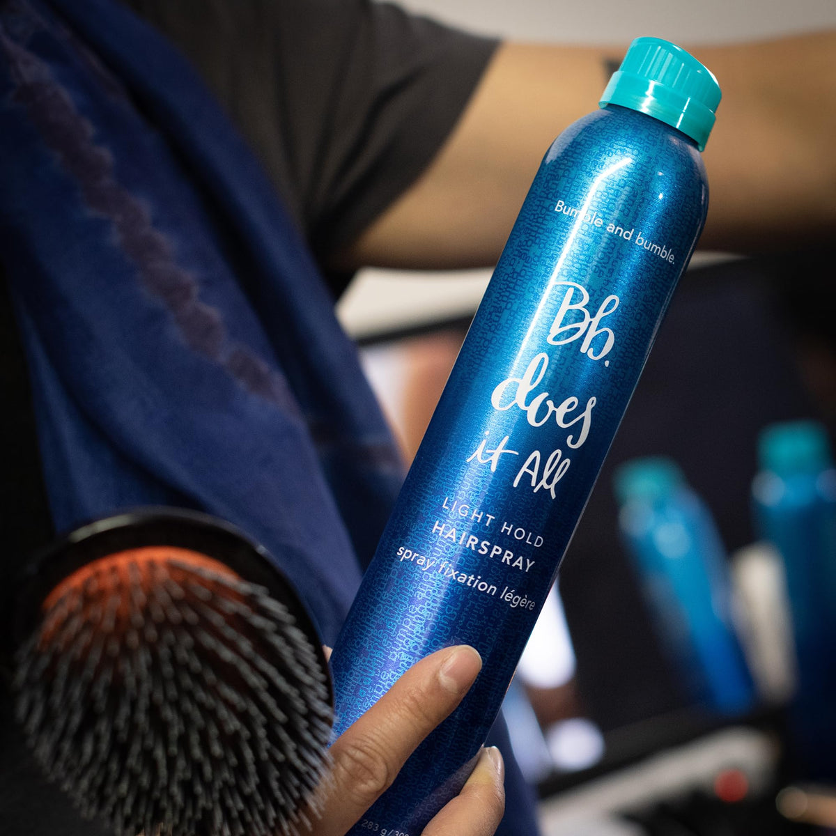 Bumble and bumble styled hair after application showcasing soft, touchable finish