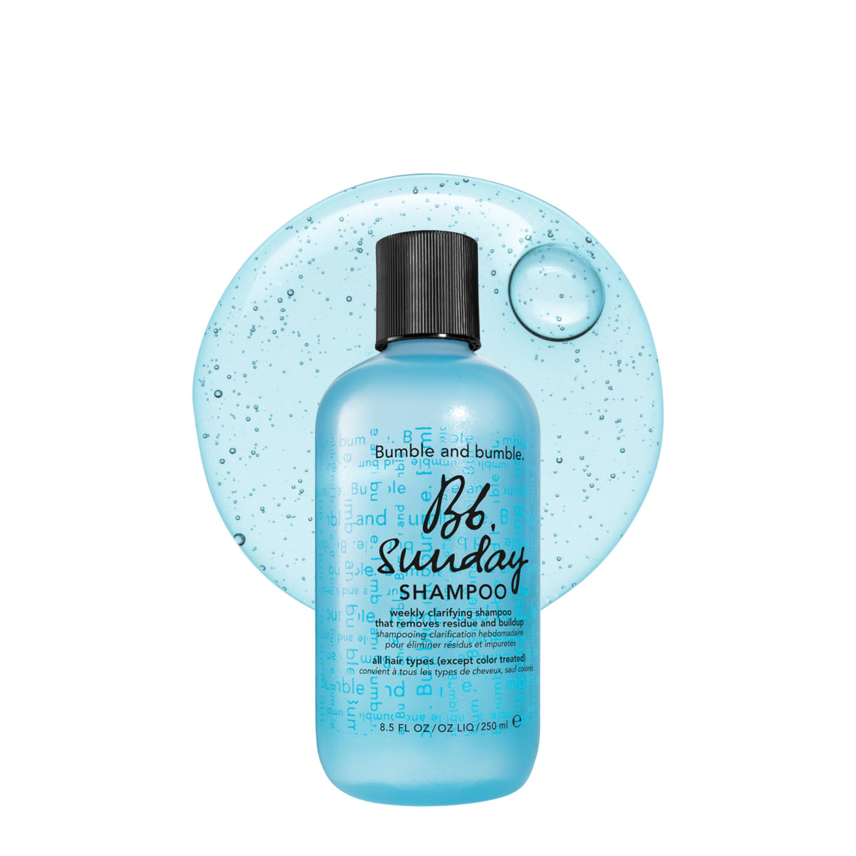 Bumble and bumble front bottle view showing product and benefits