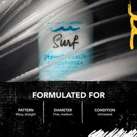 Bumble and bumble cream texture close-up showing lightweight formula