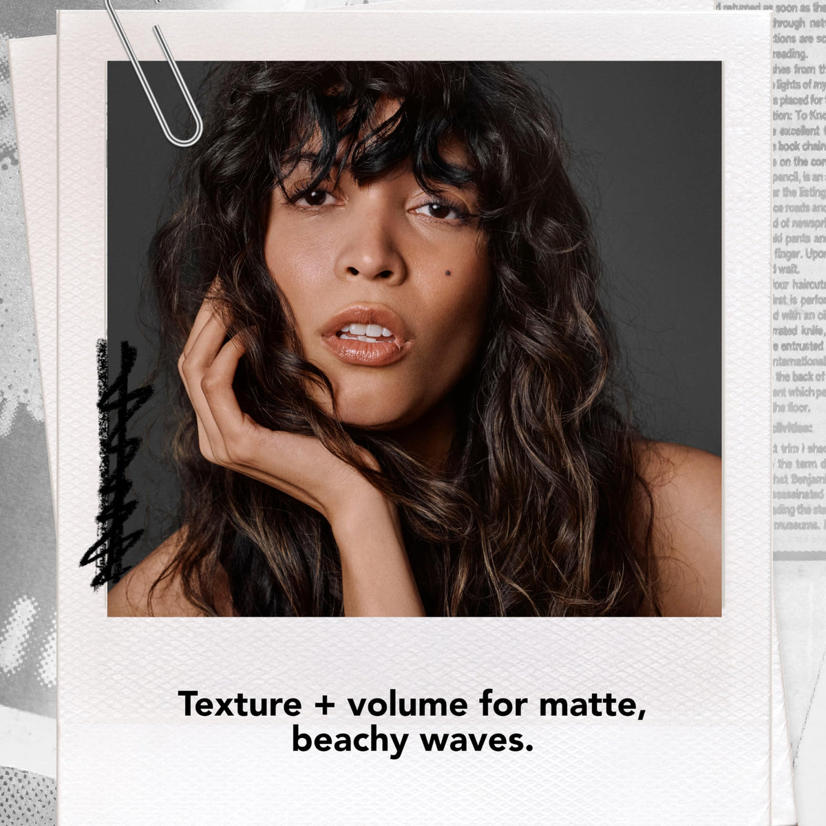 Bumble and bumble back label close-up highlighting ingredients and directions