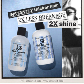 Bumble and bumble creamy shampoo texture closeup offering lightweight lift