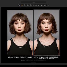 bumble and bumble oil droplet texture highlighting featherlight conditioning