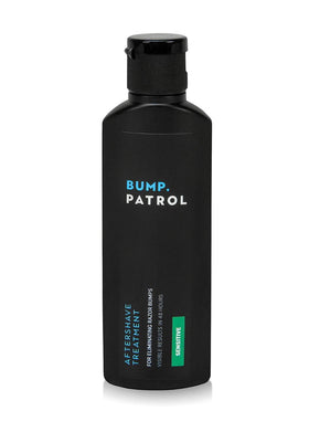 Bump Patrol label close-up highlighting alcohol-free formula and ingredient clarity
