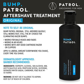 Bump Patrol serum texture close-up highlighting lightweight, non-greasy feel