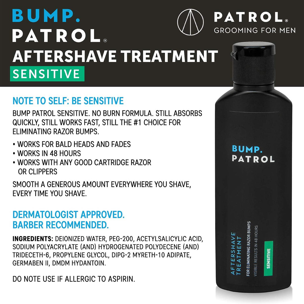 Bump Patrol pump dispenser detail for easy dosing and hygienic application benefit
