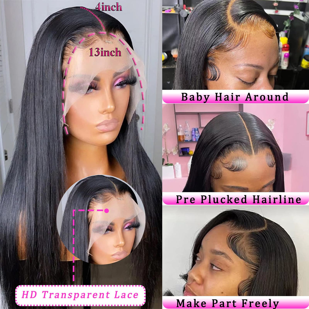 bunGiol HD transparent lace close-up for invisible hairline