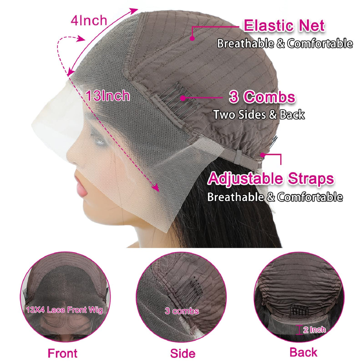 bunGiol pre-plucked baby hair detail for natural edge