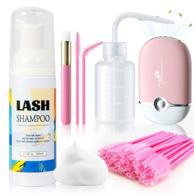 Buqikma front packaging showing full lash shampoo kit benefits