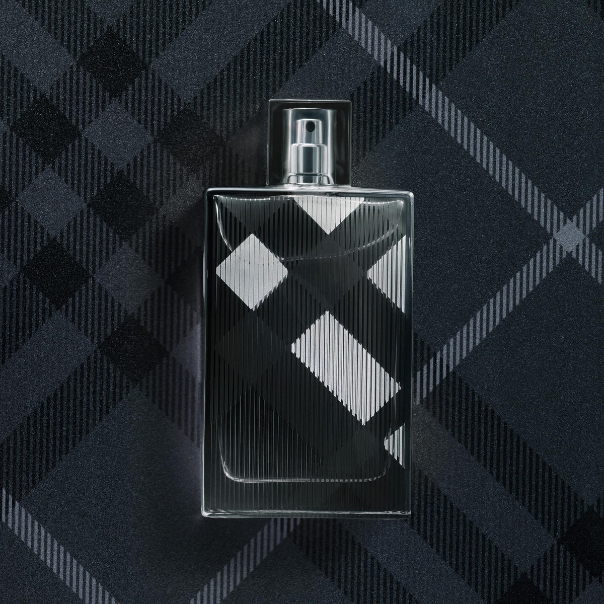 Burberry Brit next to a ruler showing 3.3 fl oz scale benefit: clear size reference for shoppers