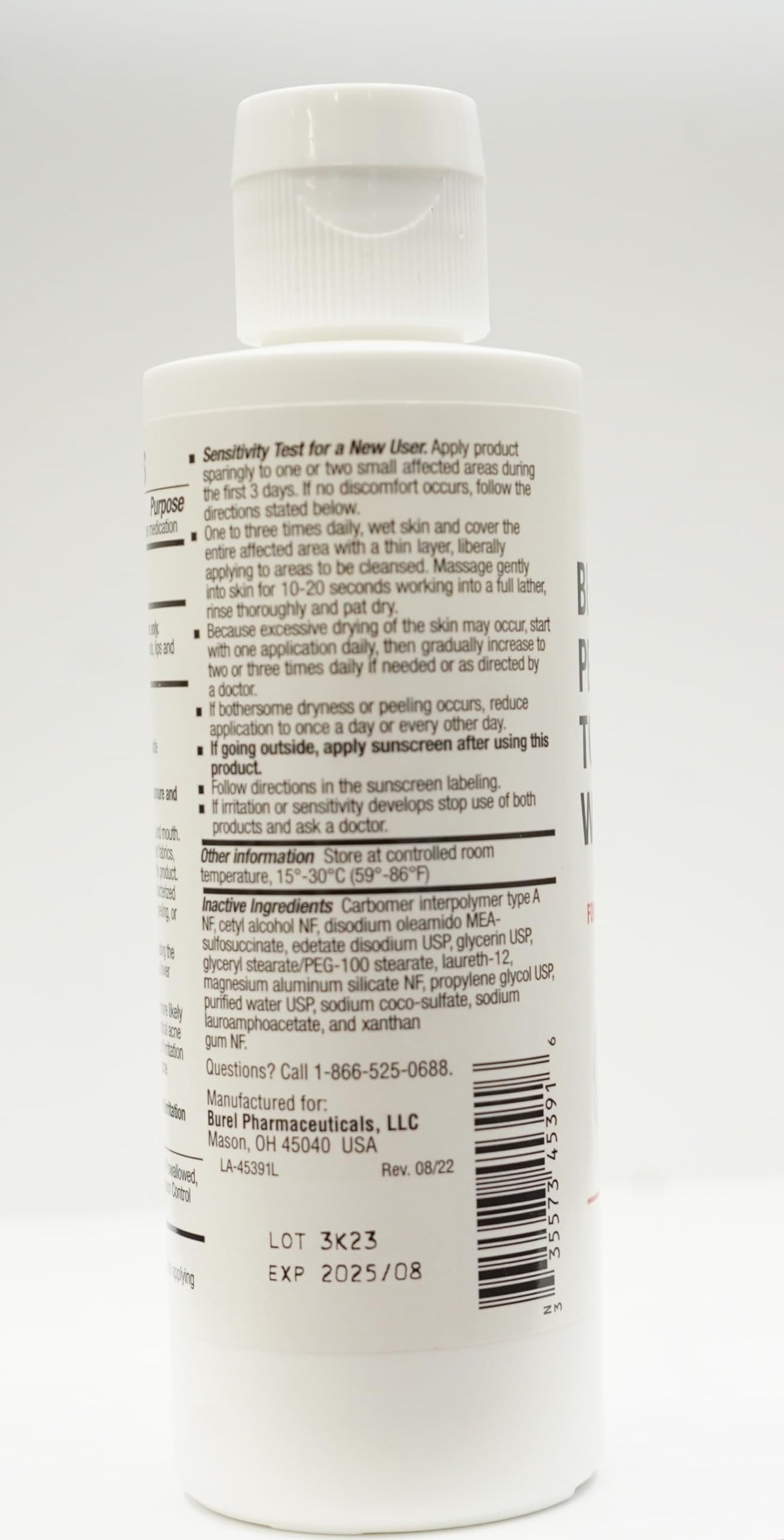 BurelPharma cleanser foam texture close-up showing gentle lather