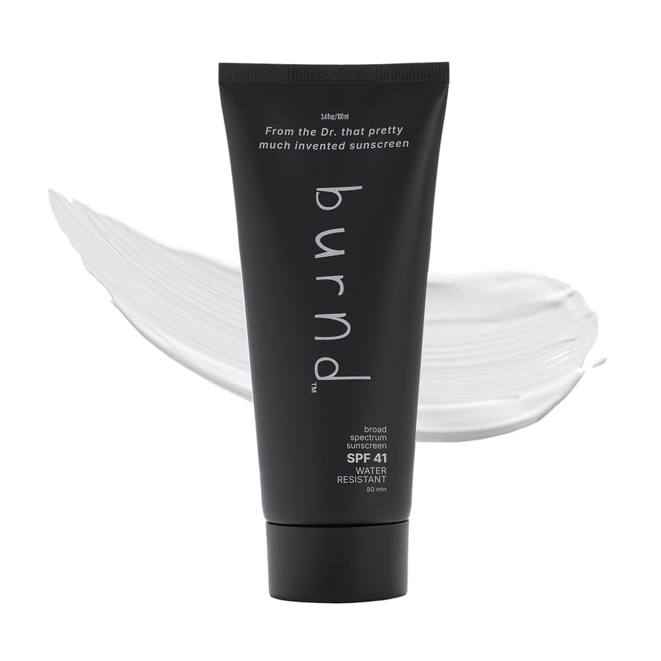 burnd front packaging showing SPF 41 and clear benefits