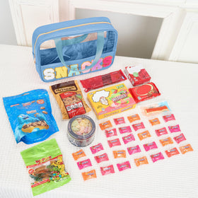 Burskit placed on travel bag in airport scene showing travel-ready convenience benefit