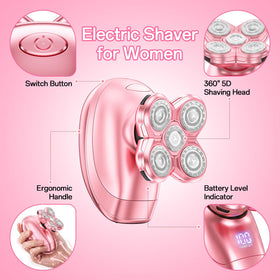Burtily waterproof shaver in shower illustrating wet use convenience benefit