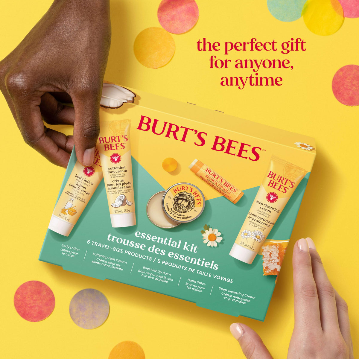 Burt's Bees all five products grouped to show complete kit
