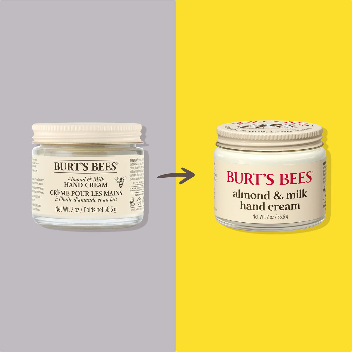 Burt's Bees back label displaying ingredients and clean formulation benefit