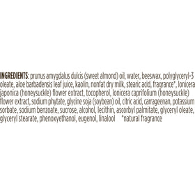 Burt's Bees almonds and milk visual highlighting natural ingredients benefit