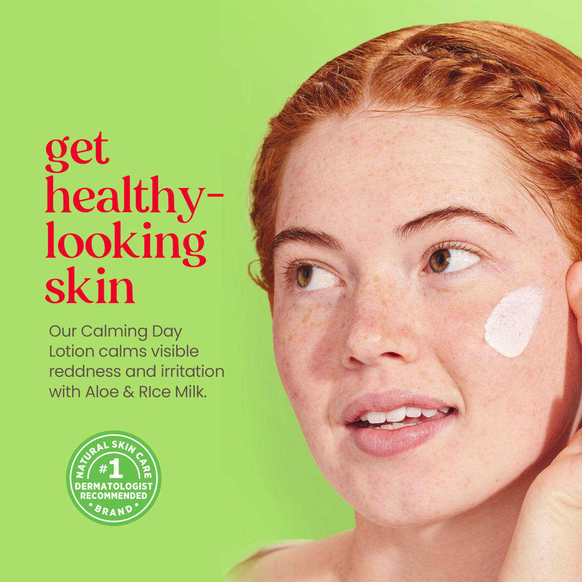 Burt's Bees application on face demonstrating easy spread and non-greasy finish