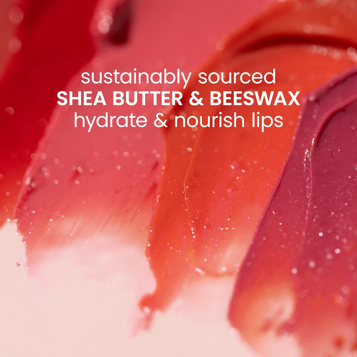 Burt's Bees application on lips demonstrating semi-gloss finish and flattering color