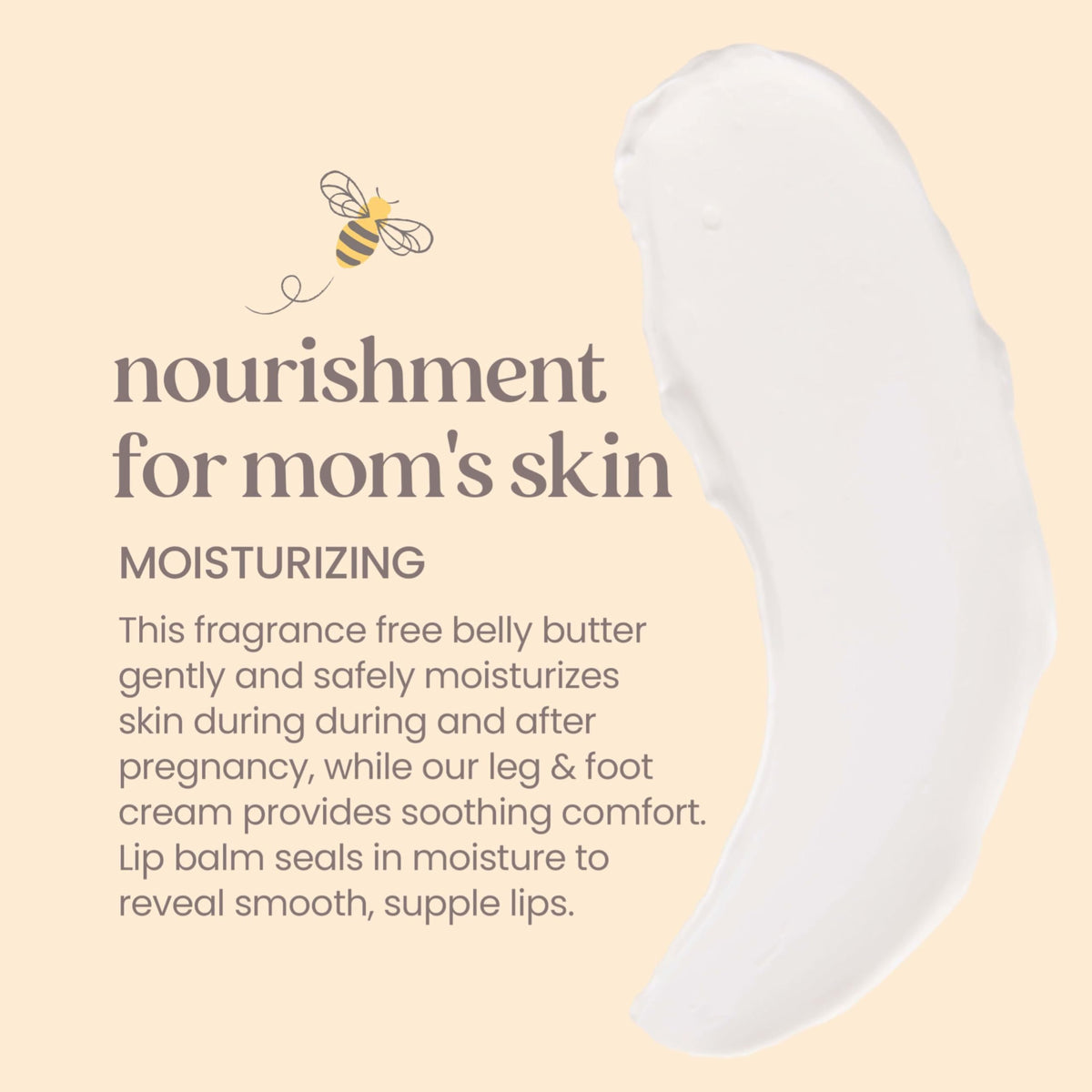Burt's Bees belly butter jar top view showing nourishing creamy texture benefit