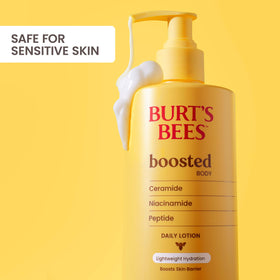 Burt's Bees open cap and nozzle detail illustrating easy dispensing and controlled use