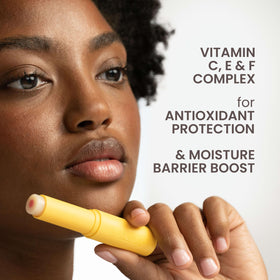 Burt's Bees Boosted Lip Balm in recyclable carton emphasizing natural-origin packaging