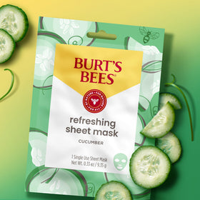 Burt's Bees calming rose mask texture detail showing gentle botanicals and soothing benefit