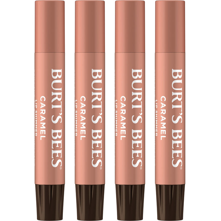 Burt's Bees caramel front packaging showing shade and shimmer benefit