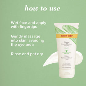 Burt's Bees cleanser on bathroom shelf with other skincare for routine styling