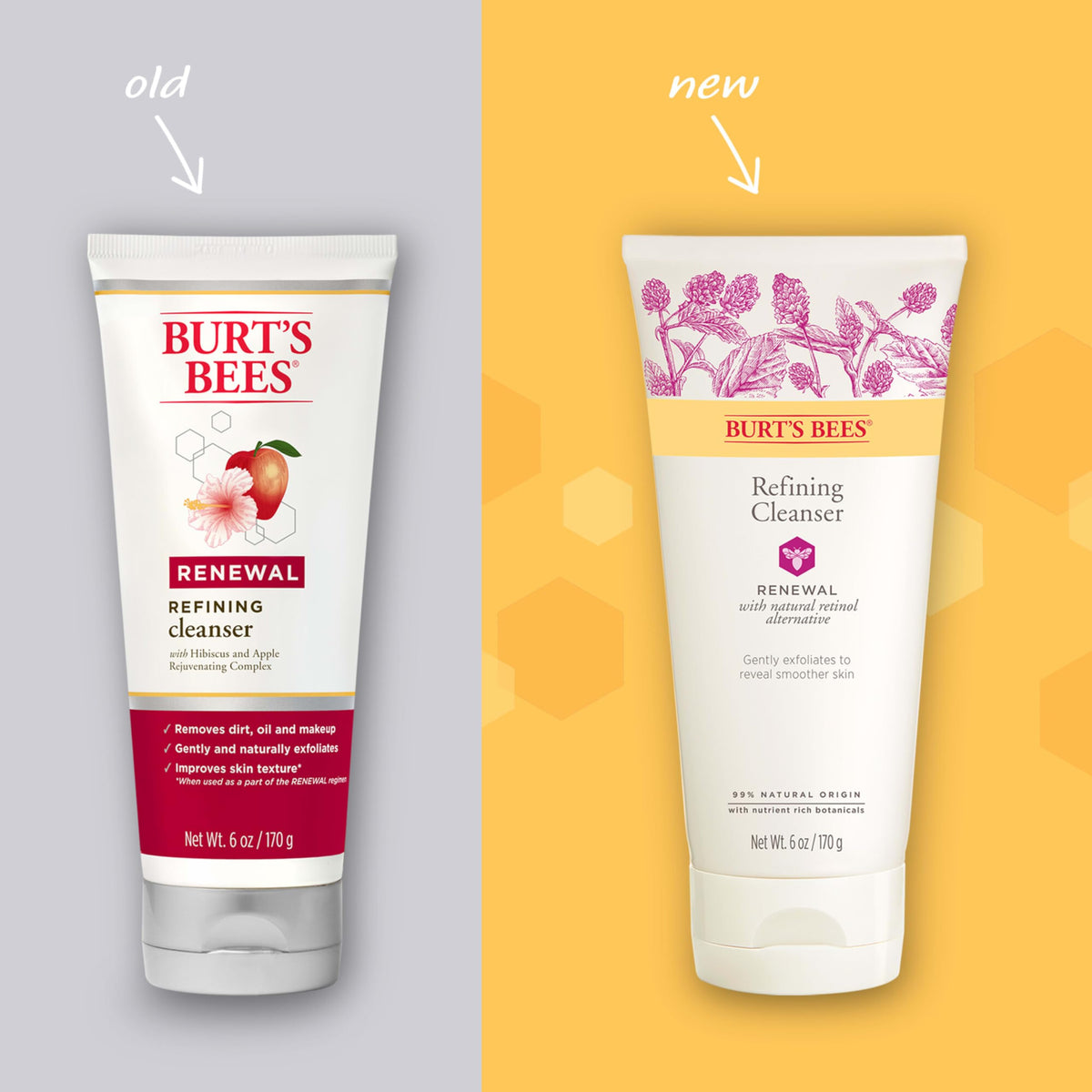 Burt's Bees cleanser pump and cap close-up for easy dispensing