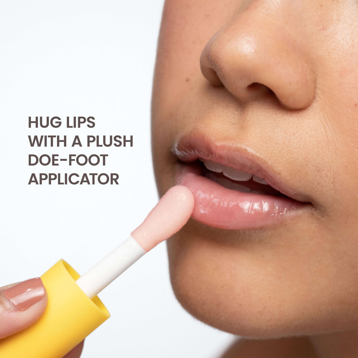 Burt's Bees on naturally toned lips showing soft, nourished look after use