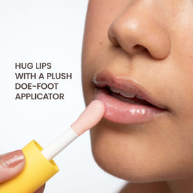 Burt's Bees on naturally toned lips showing soft, nourished look after use