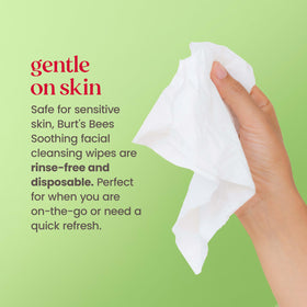Burt's Bees close-up of plant-based cloth texture for gentle cleansing