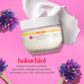 Close-up label on Burt's Bees jar highlighting natural-origin formulation benefits