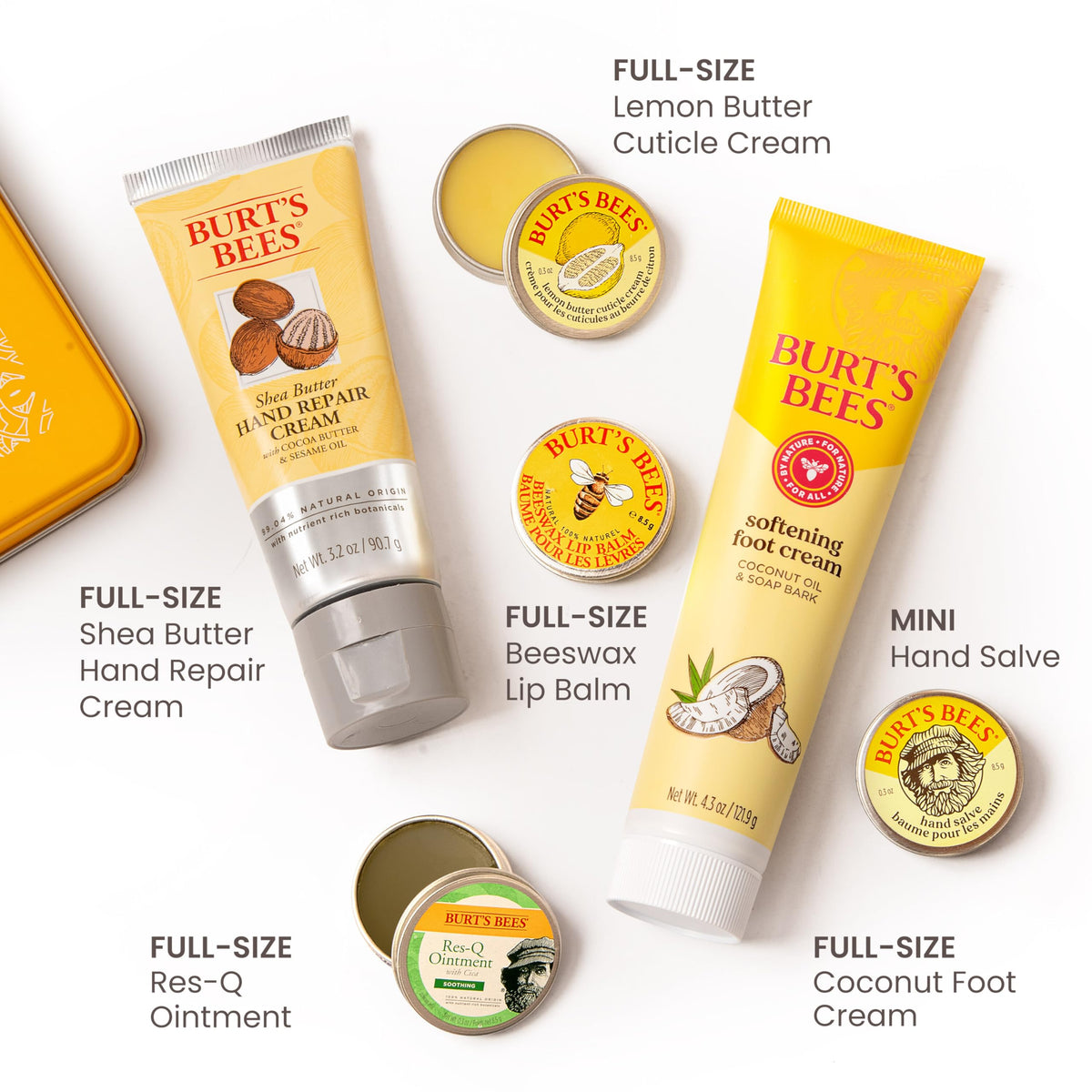 Burt's Bees Lemon Butter Cuticle Cream texture swatch showing nourishing emollience