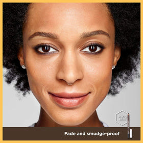 Burt's Bees eyeliner ingredients display highlighting jojoba and meadowfoam oils