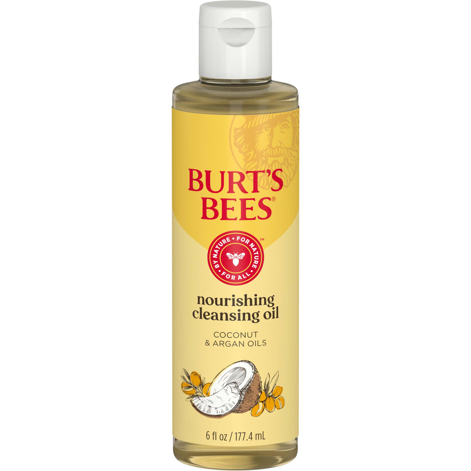 Burt's Bees front packaging 6 fl oz bottle showing natural-origin cleanser benefits