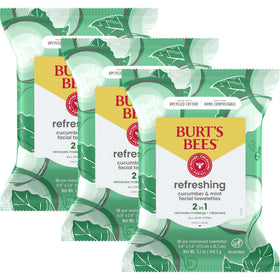 Burt's Bees front packaging showing cucumber and mint benefits