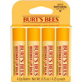 Burt's Bees front packaging showing natural lip care benefits