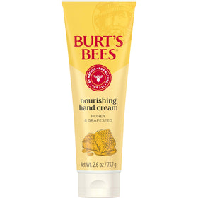 Burt's Bees front packaging showing 2.6 oz tube and branding benefits