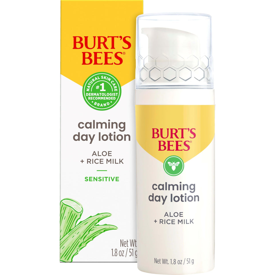 Burt's Bees front packaging showing 1.8 oz bottle and calming branding
