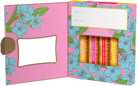 Burt's Bees gift set wrapped with ribbon for holiday-ready presentation and gifting ease