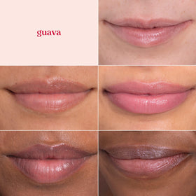 Burt's Bees guava in-hand usage shot showing quick on-the-go refresh benefit