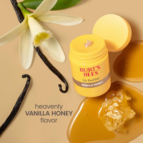 Burt's Bees lip butter in hand for scale and on-the-go convenience
