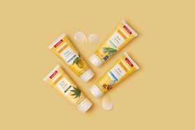 Burt's Bees ingredient label close-up highlighting natural origin benefits