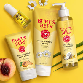 Burt's Bees label closeup showing ingredient clarity and clean formulation