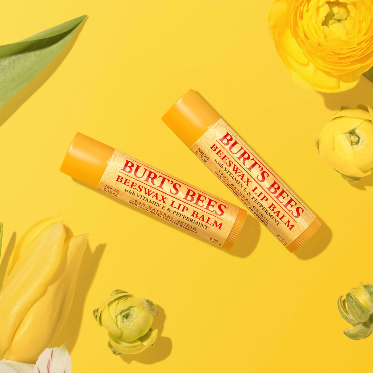 Burt's Bees applied outdoors showing refreshing peppermint cooling effect