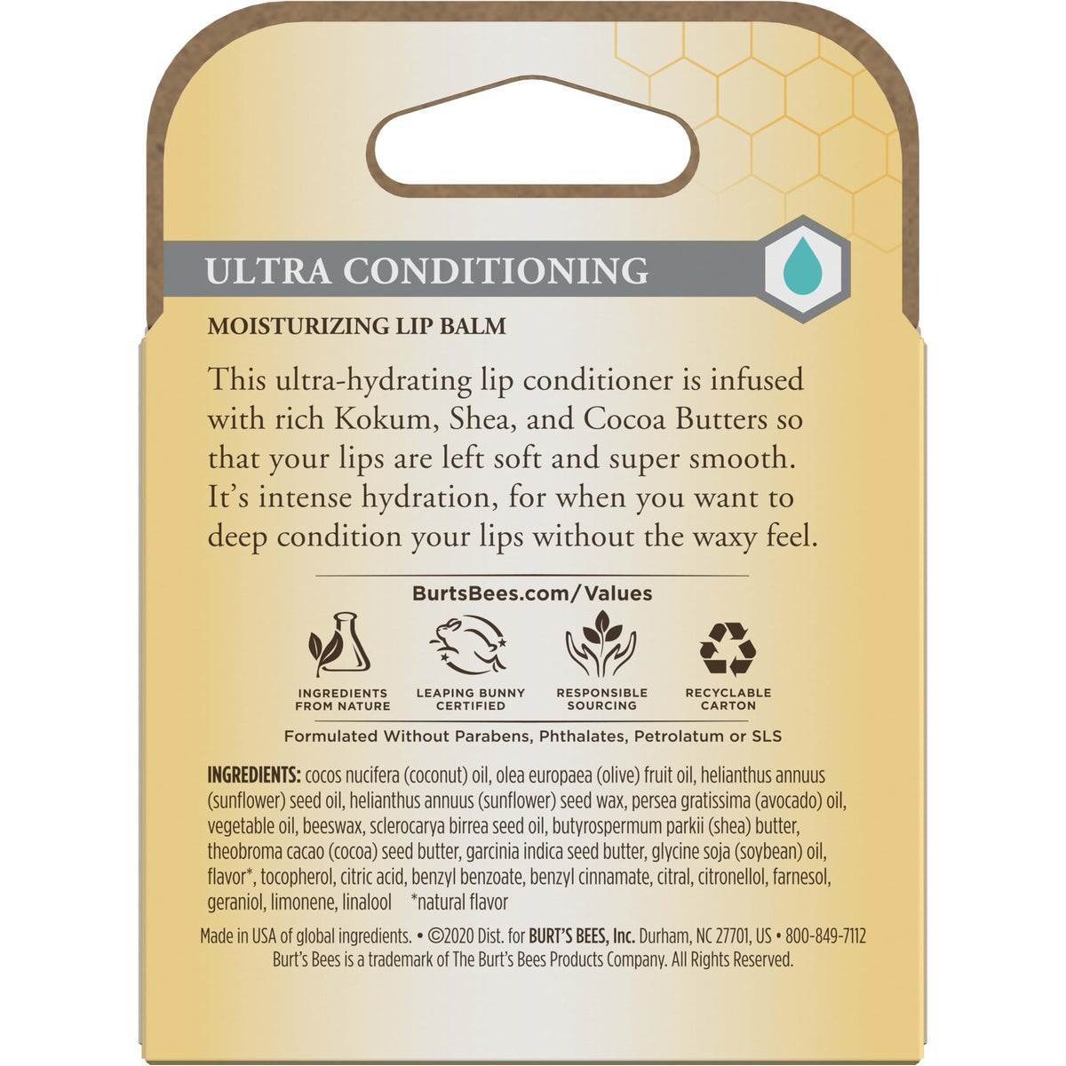 Burt's Bees lip balm used outdoors in winter illustrating protective hydration