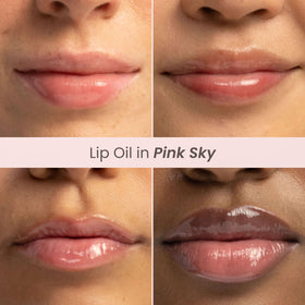 Burt's Bees lip oil held in hand to show compact 0.15 oz travel size